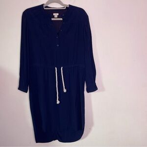 J crew tunic dress xs Navy Blue Nautical Tie Waist